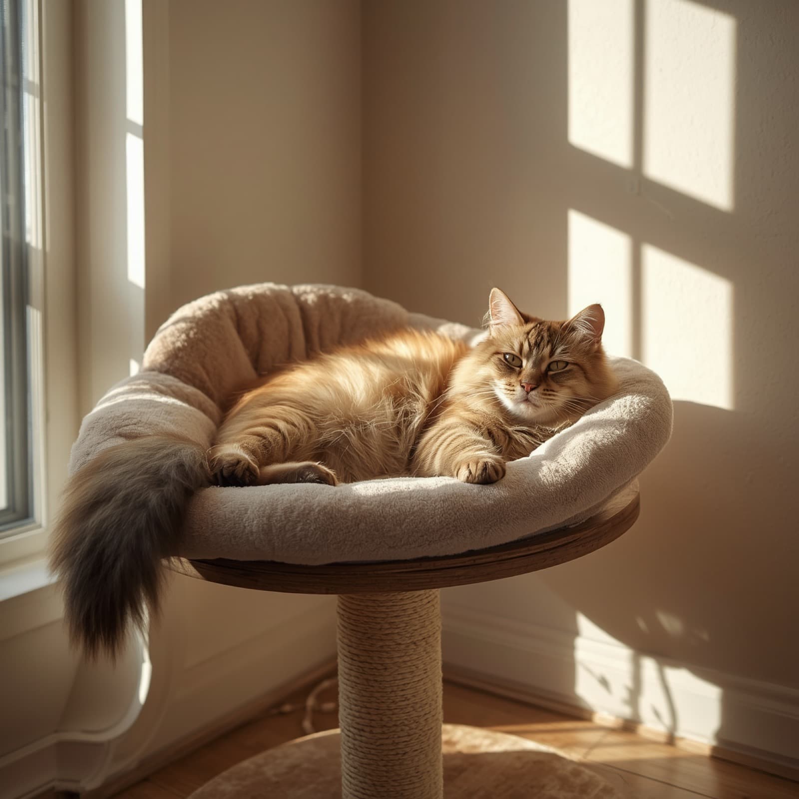 キャットルームでくつろぐ猫
